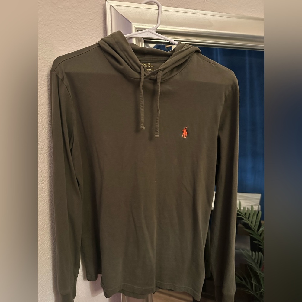 Ralph Lauren Olive Green Hooded shirt